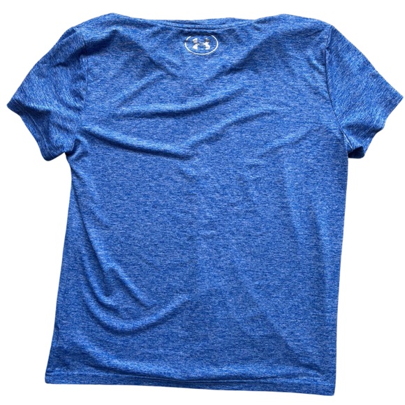 Under Armour Heat Gear Blue V-Neck Athletic T-Shirt XXL - Picture 2 of 7